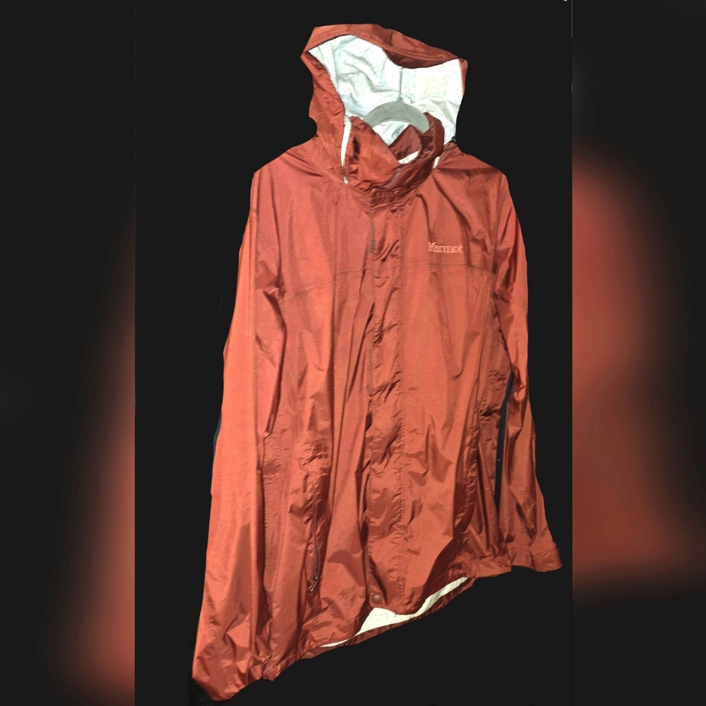 Waterproof spring or fall Marmot jacket.
